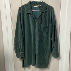 Victoria’s Secret oversized velour corduroy button-up
